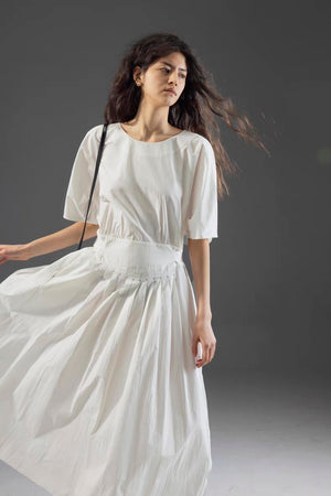 Statement sleeve prairie dress look