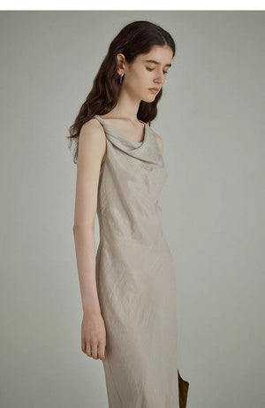 Chic formal cowl neckline dress