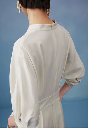 Chic tailored long dress with sleeves