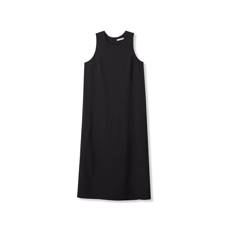 Elegant back cut-out summer dress in white