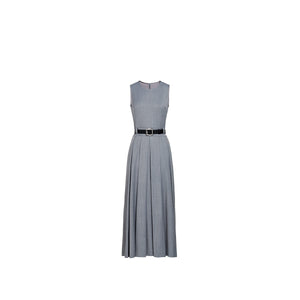 Structured maxi dress with pleats