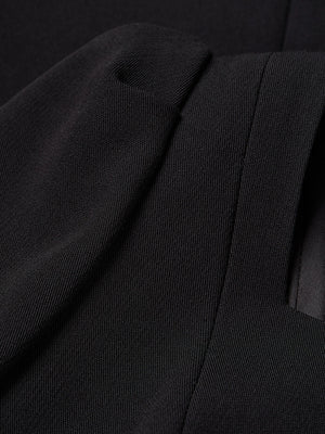 Tailored fit and flare black dress