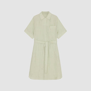 Relaxed fit summer dress in structured linen