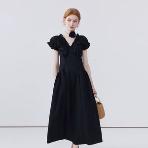 Romantic La Chapelle-style dress with cinched waist