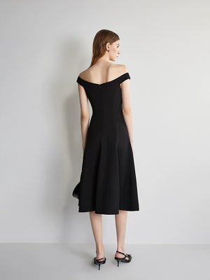 Sophisticated A-line cocktail gown