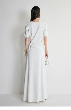 Minimalist formal black maxi gown