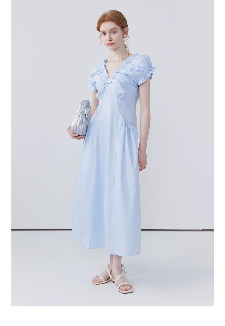 Romantic La Chapelle-style dress with cinched waist