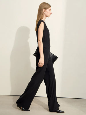 Elegant formal jumpsuit with sculpted waist