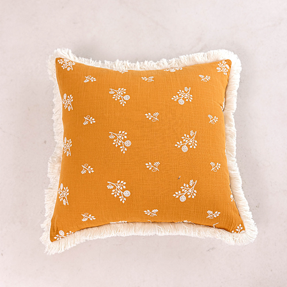 Nordic Ruffle Embroidered Pillow Cover, French Pastoral Sofa Cushion