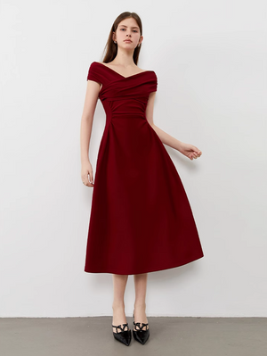 Back view highlighting the gown's length and fit