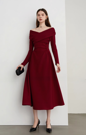 Model wearing the dress at a formal event