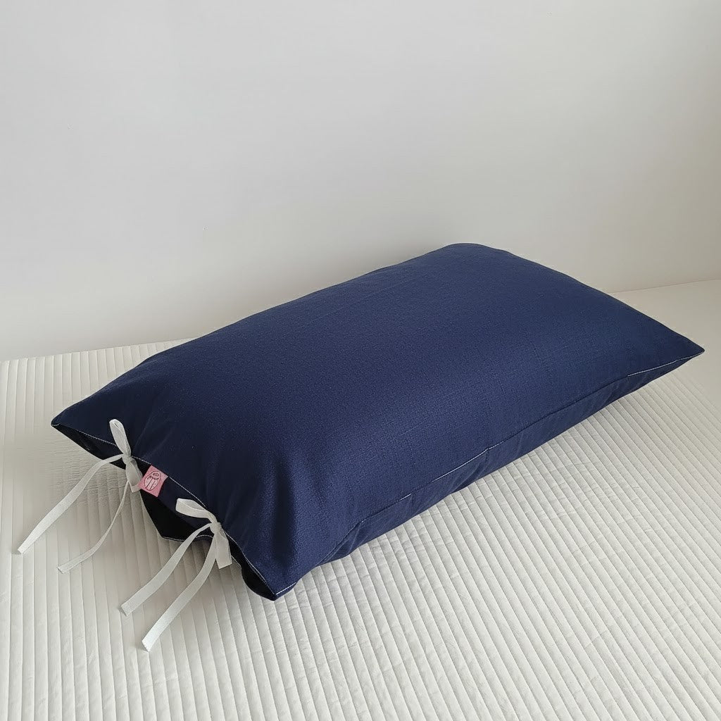 Minimalist Lumbar Pillow Case - Cushion with Tie Closures