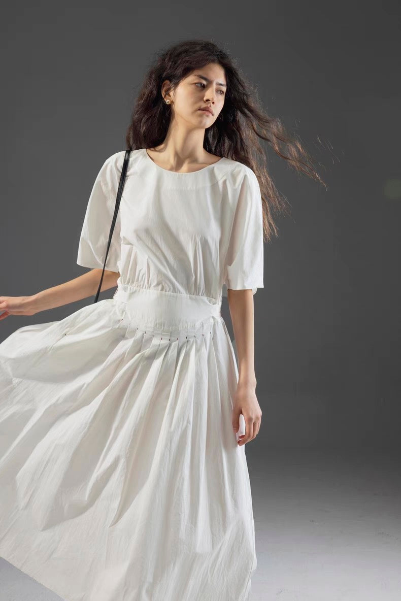 Statement sleeve prairie dress look