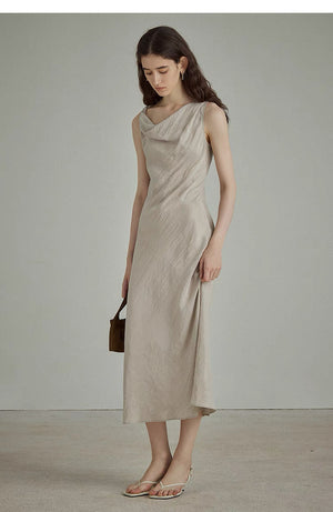 Textured maxi evening dress