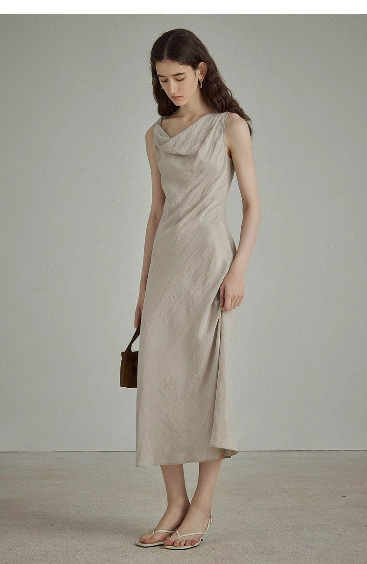 Textured maxi evening dress