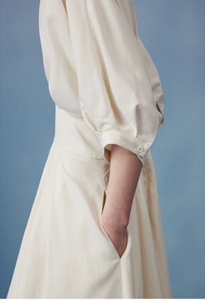 Timeless slim silhouette French maxi