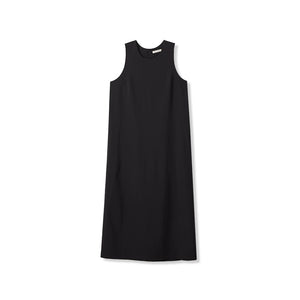 Elegant back cut-out summer dress in white