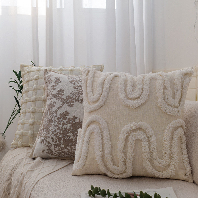 French Pillow Cover, Vintage Patterned Cushion Case for Sofa Decor