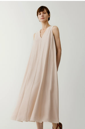 Neutral-toned summer dress for women
