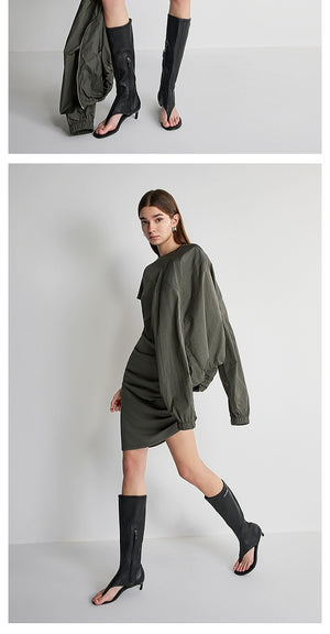 Elegant asymmetrical hemline dress