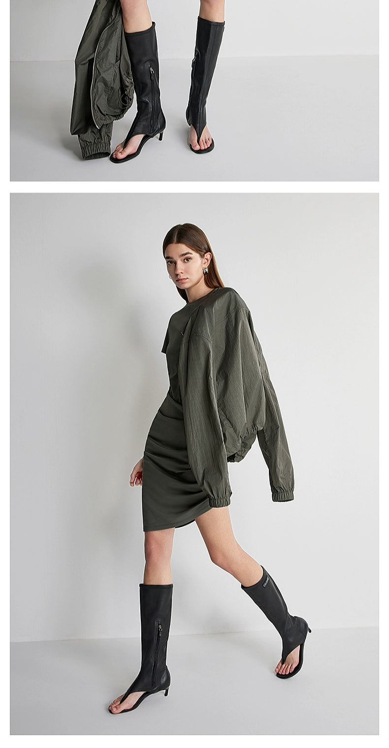 Elegant asymmetrical hemline dress
