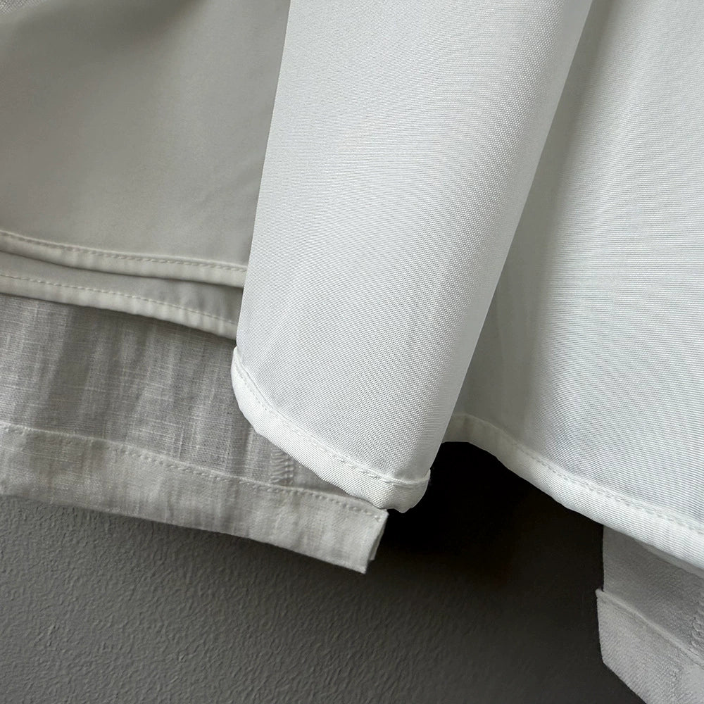 Old money linen skirt set with sleeveless shirt and belt