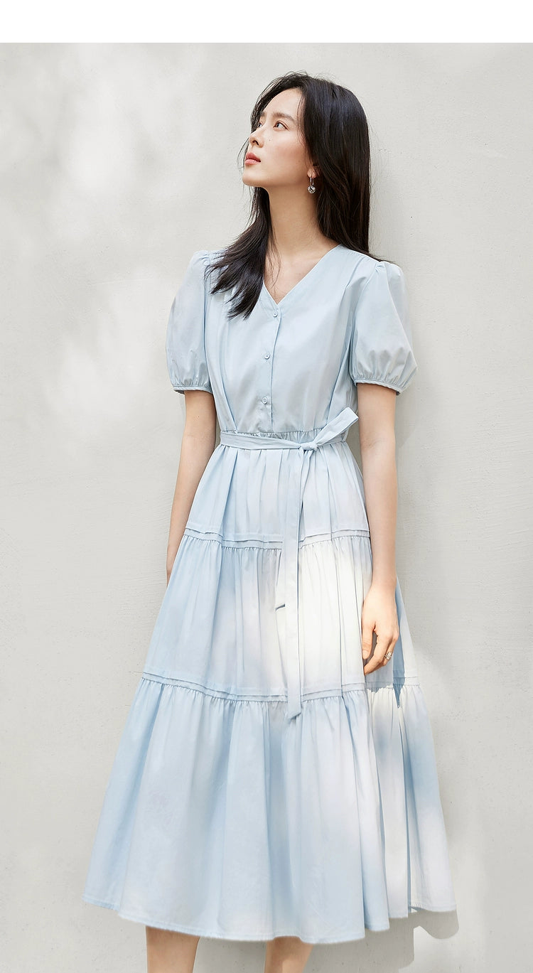 Lightweight flowy midi dress for warm-weather elegance