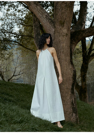 Minimalist formal black maxi gown