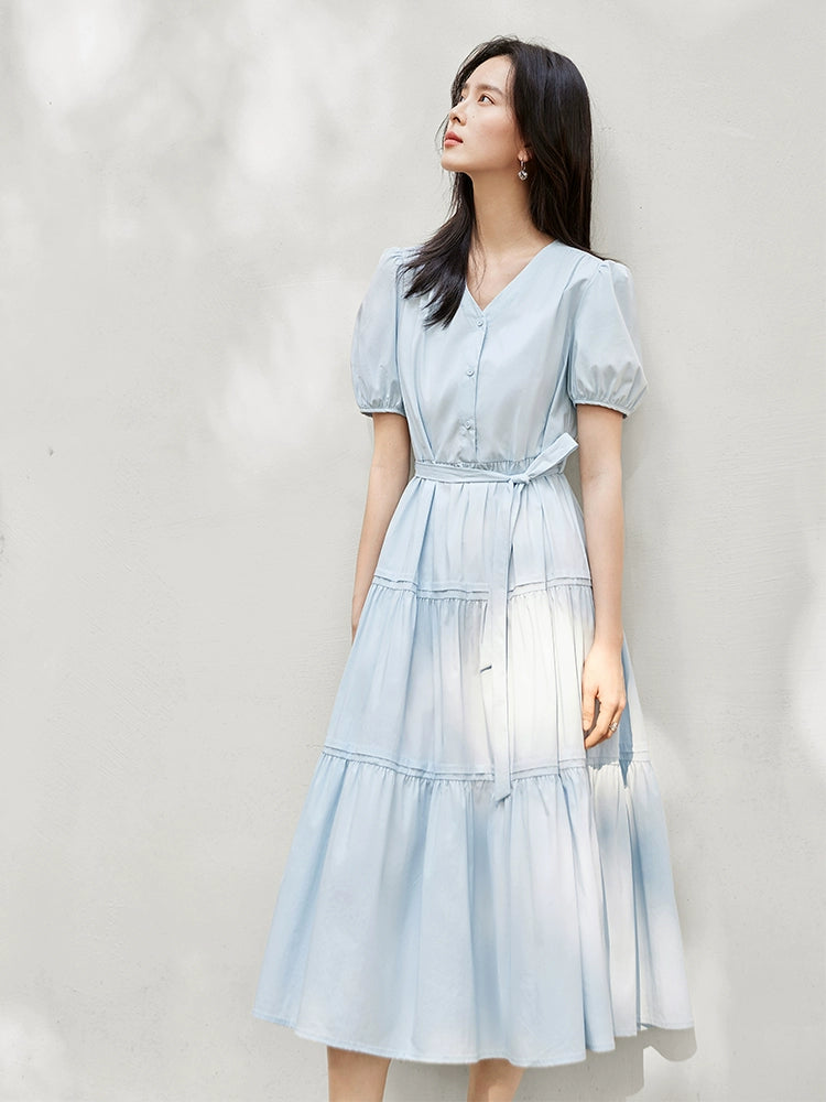 Lightweight flowy midi dress for warm-weather elegance