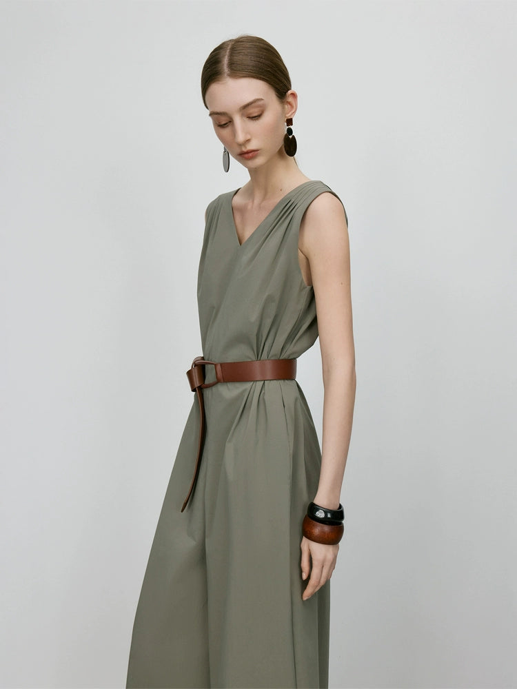 Taileroom belted luxury one-piece jumpsuit