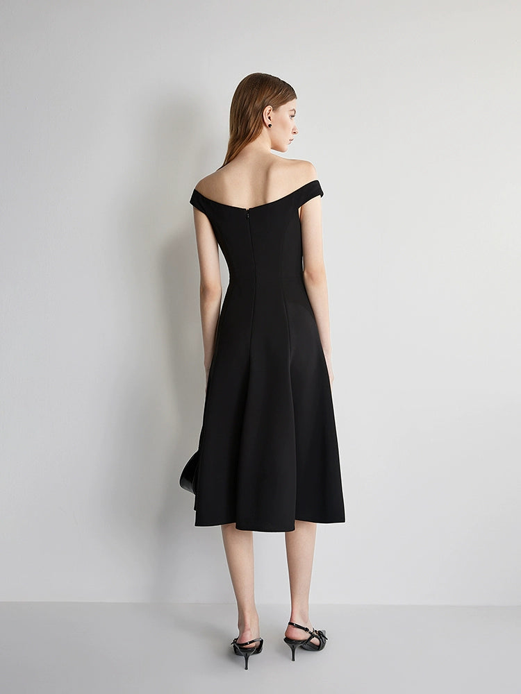 Sophisticated A-line cocktail gown