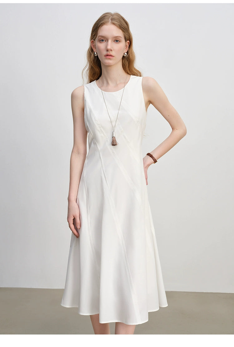  Elegant midi dress styled with statement cuff