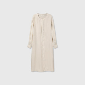 Casual spring linen shirt dress
