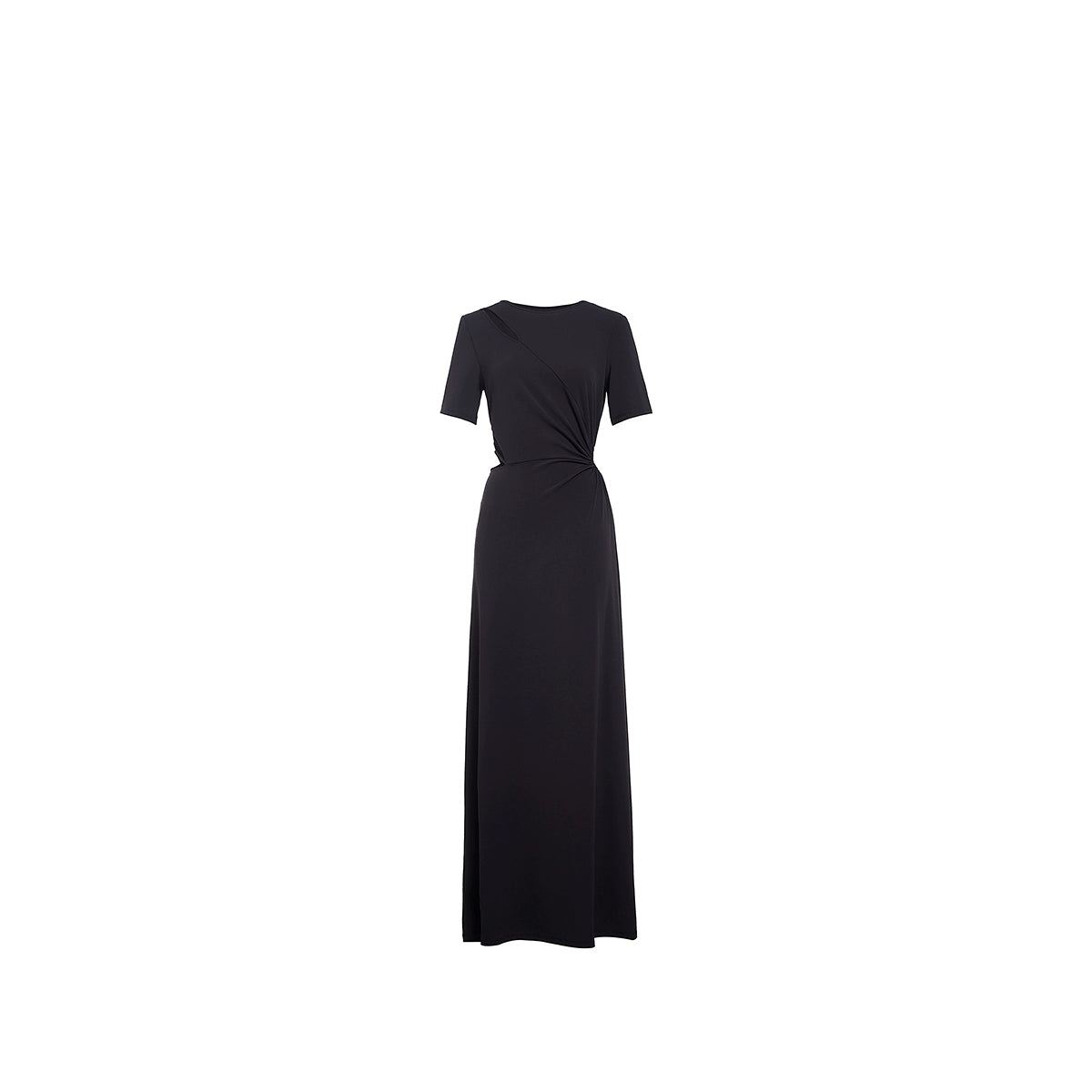 Structured halter dress with pockets