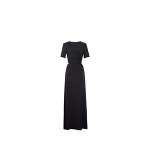 Structured halter dress with pockets