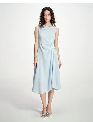 Taileroom elegant blue dress with flared hem