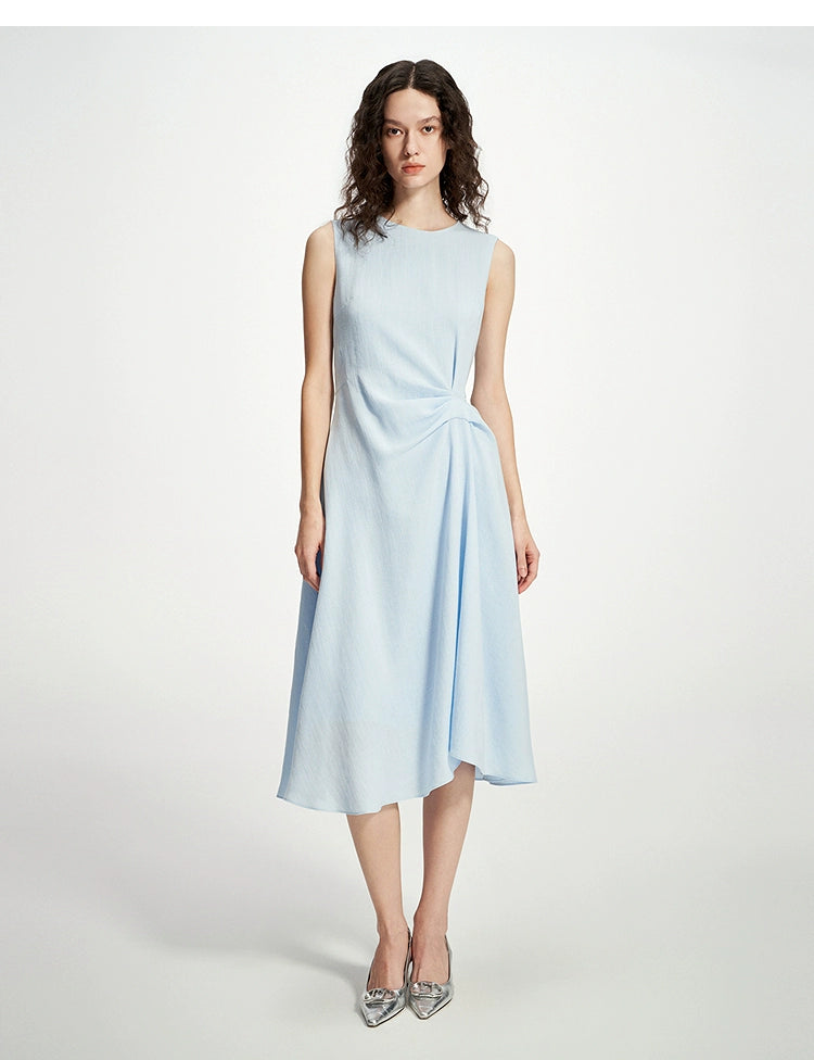 Taileroom elegant blue dress with flared hem