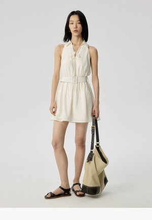 Taileroom cream short dress styled for vacation