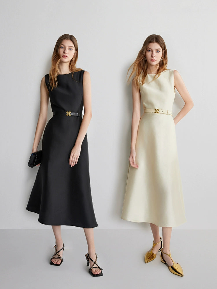 Minimalist black gown for formal events
