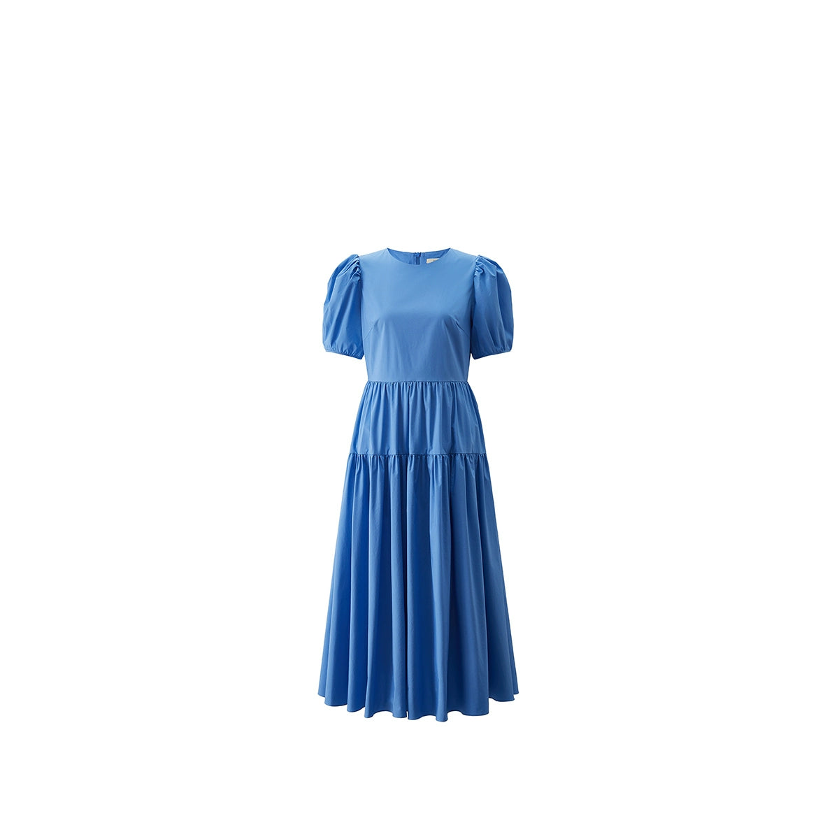 Puff Sleeve Dress with Elegant Style, High-End Resort Dress