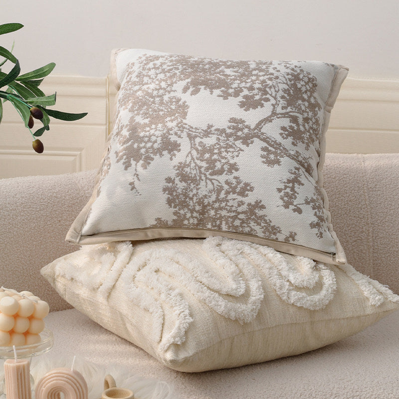 French Pillow Cover, Vintage Patterned Cushion Case for Sofa Decor