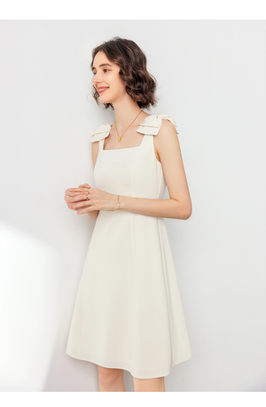 Back view highlighting the dress's clean lines
