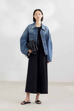 Taileroom sleeveless romantic maxi styled with sandals