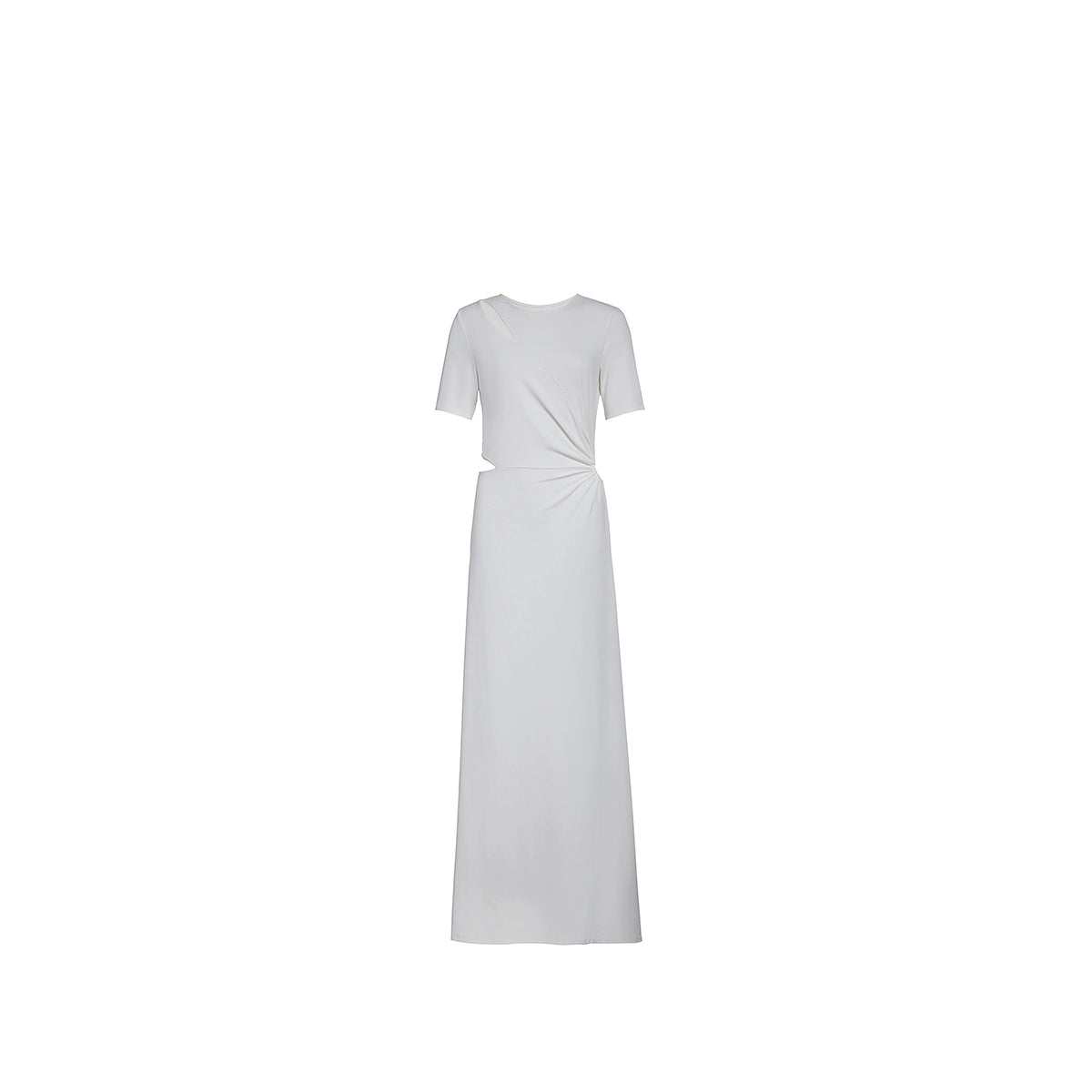 Evening A-line dress with inverted pleats