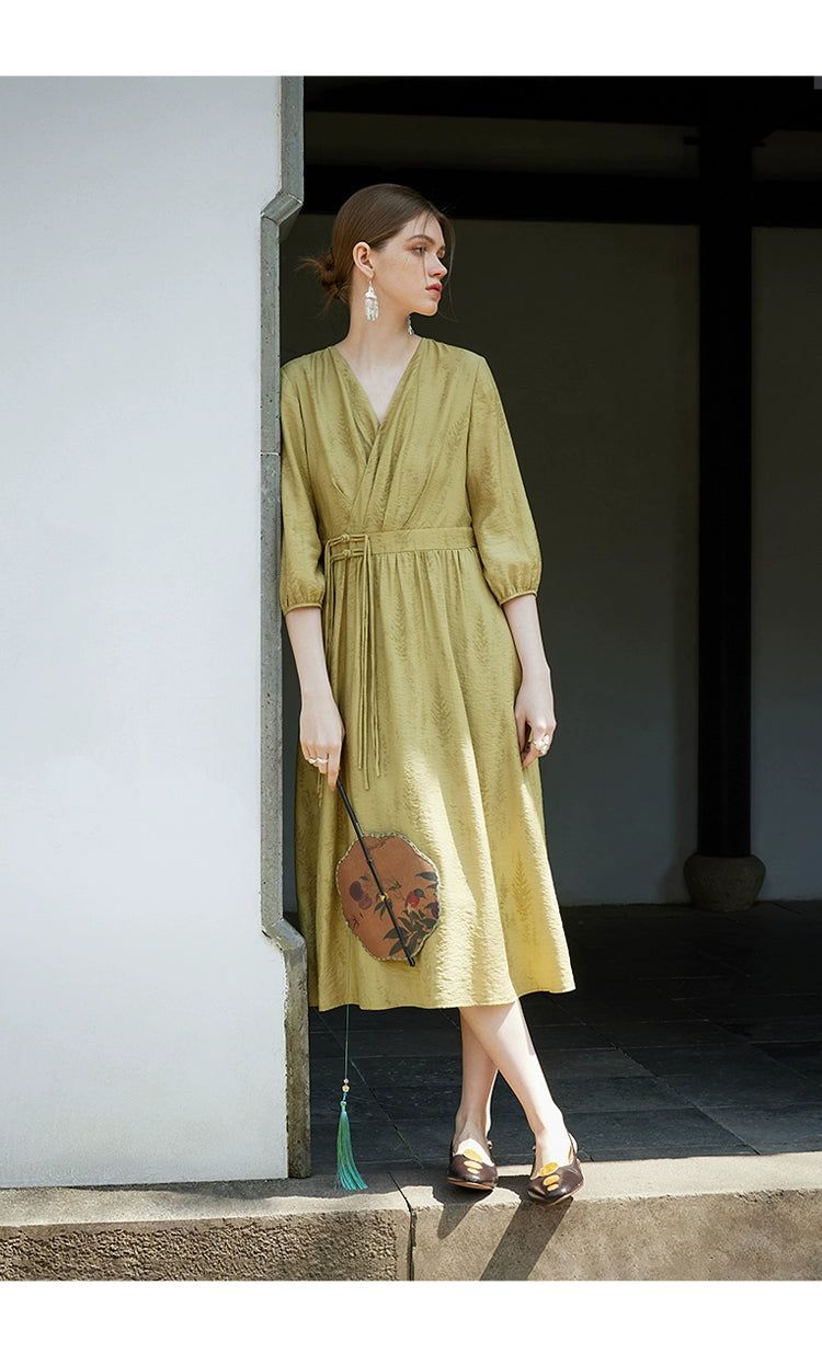 Taileroom Wind Dress styled with outdoor elegance