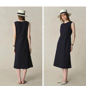 Eland summer dress in neutral soft tone