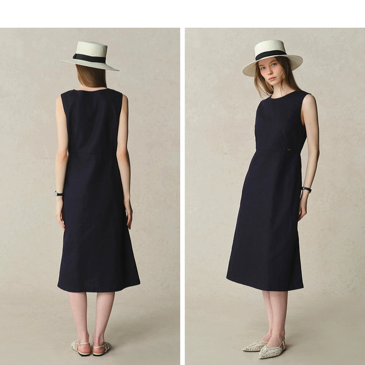 Eland summer dress in neutral soft tone