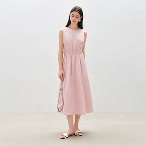 Taileroom pastel pink pleated slim-fit dress