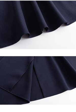 Workwear-ready blazer dress in chic two-tone style