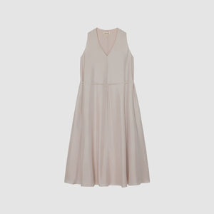 Lightweight V-neck linen midi dress